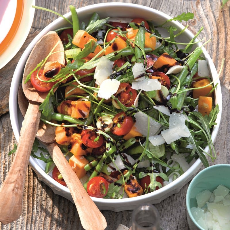 Photo de Salade de patates douces, roquette et parmesan prise par WW