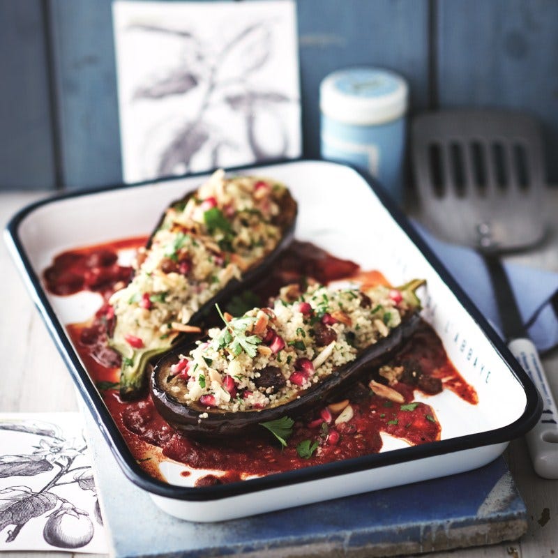 Photo de Aubergines farcies et couscous prise par WW
