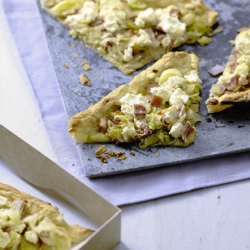 Photo de Quiche au poireau, jambon cuit et fromage de chèvre prise par WW