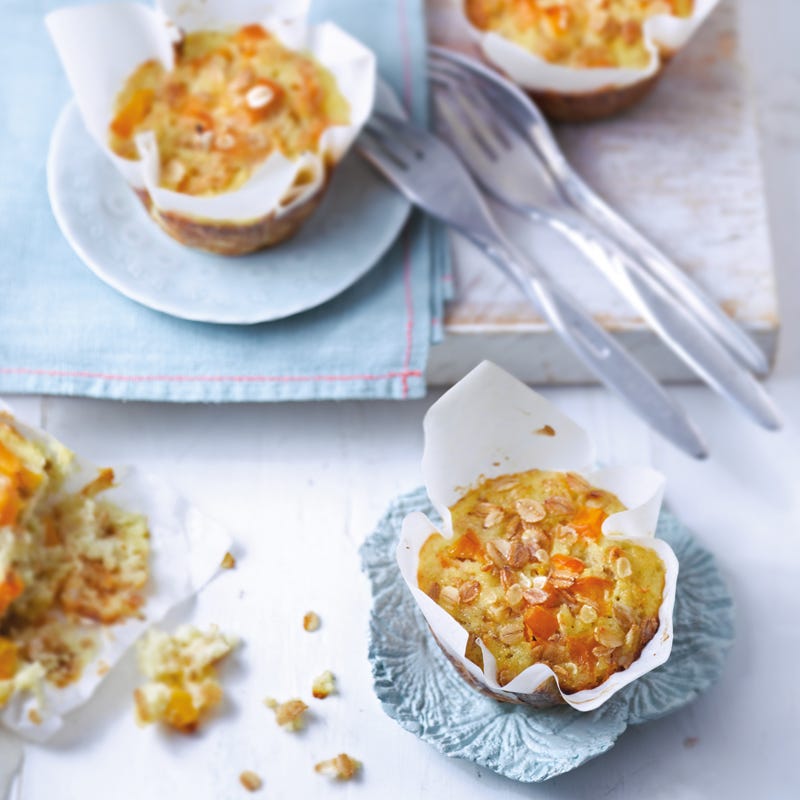 Grießmuffins mit Aprikosen