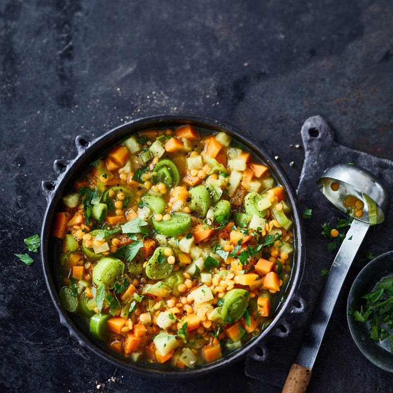 Karotten-Linsen-Suppe