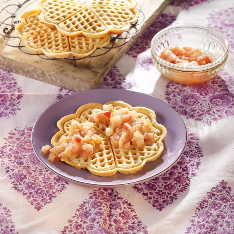 Foto Quarkwaffeln mit Kompott von WW