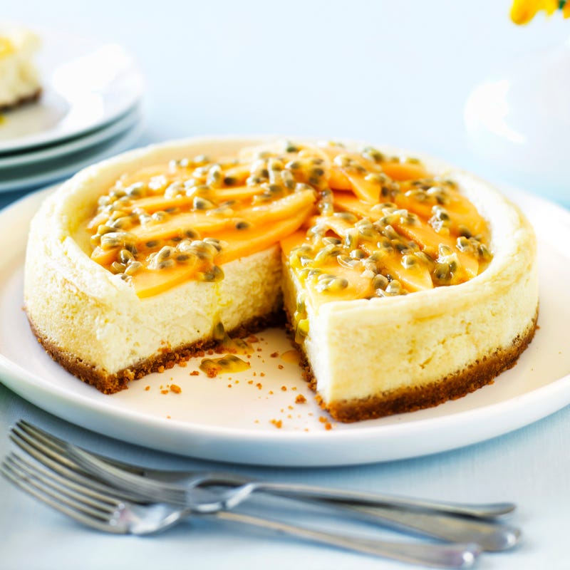 Photo of Classic baked cheesecake with mango and passionfruit by WW