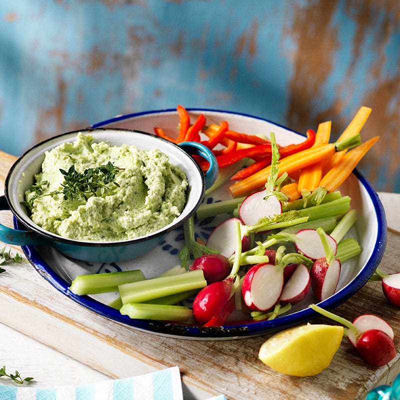 Broad bean, ricotta and thyme dip