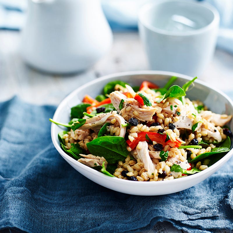 Photo of Barley and shredded chicken salad by WW