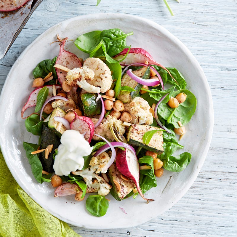 Roasted chickpea and vegie salad