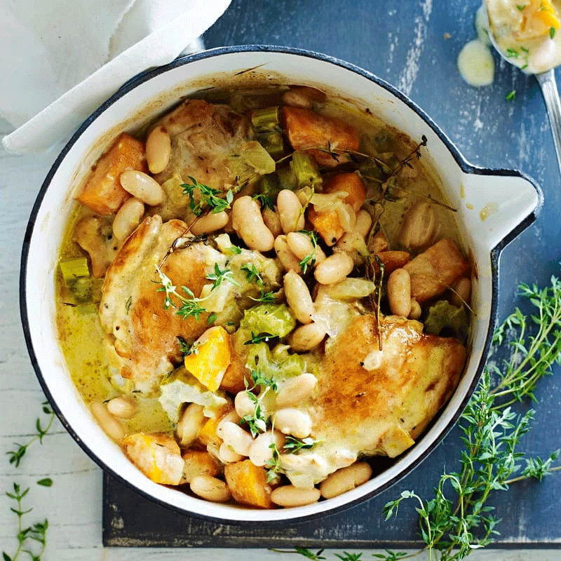 Thyme braised chicken