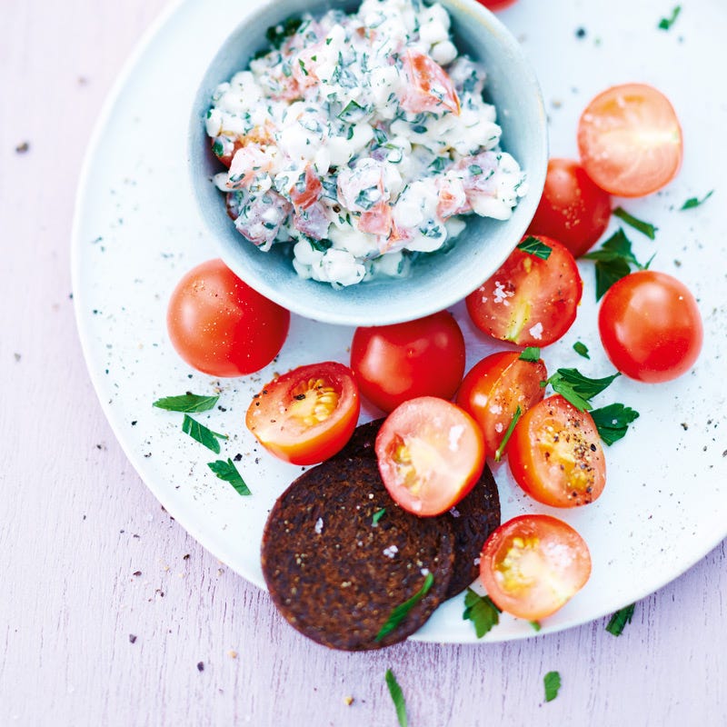 Photo de Rondelles de pain complet au cottage cheese et tomates prise par WW