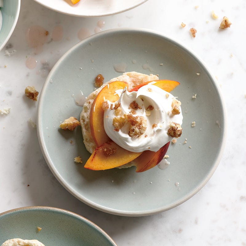 Photo of Peach shortcakes with candied walnuts by WW