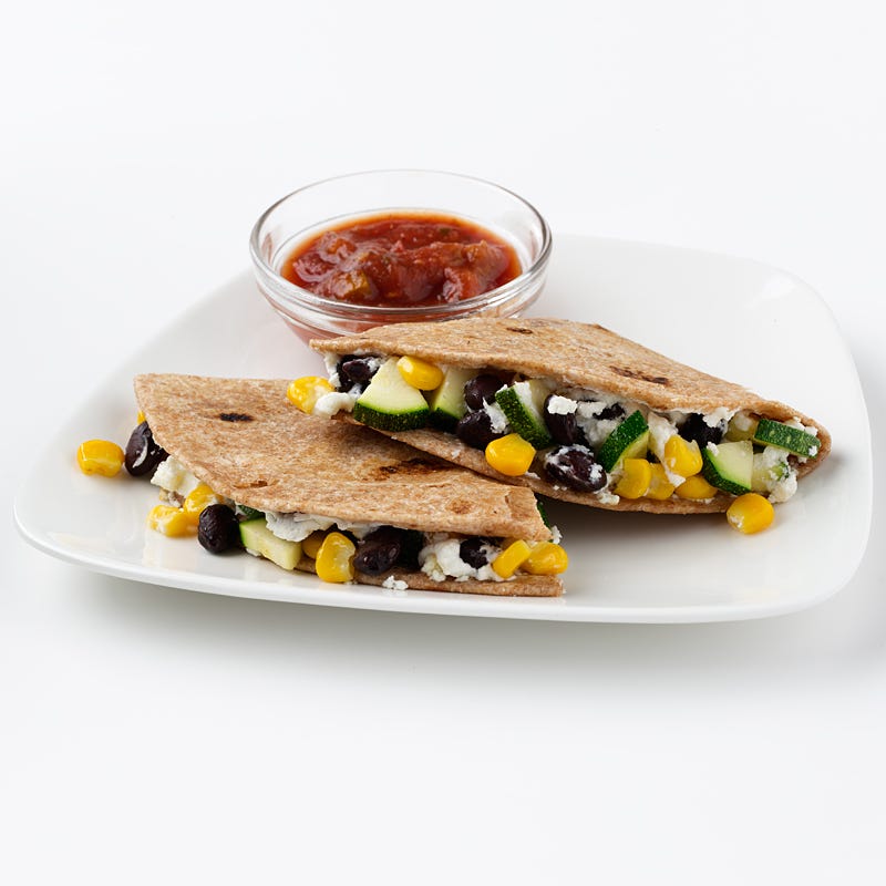 Black Bean, Zucchini and Goat Cheese Quesadilla