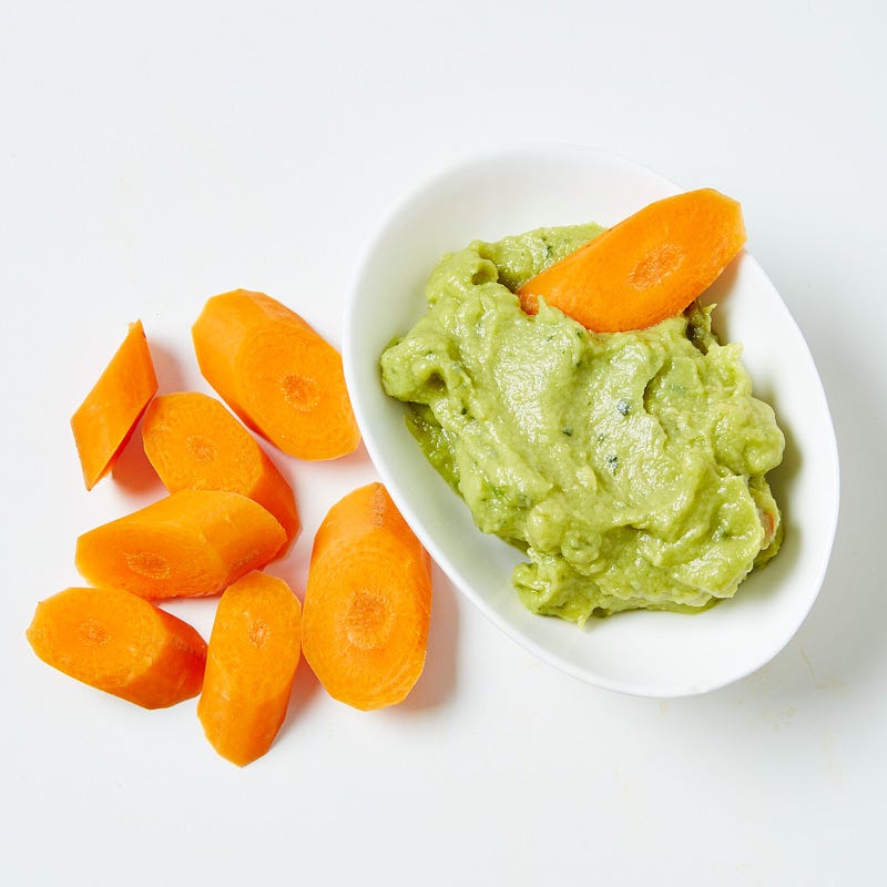 Guacamole with Sliced Carrots