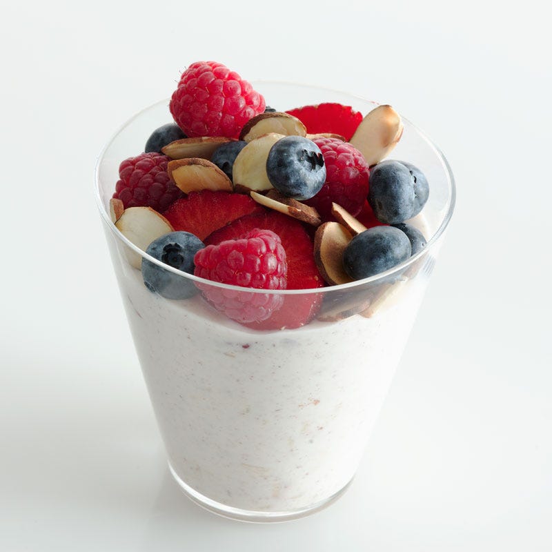 Almond-Berry Overnight Muesli Parfait