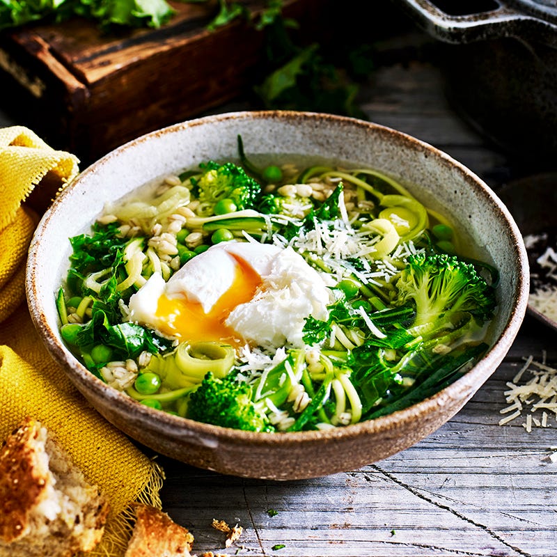 Photo of Green vegetable and barley soup by WW