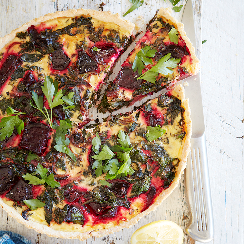 Photo of Roast beet, kale and sesame seed tart by WW