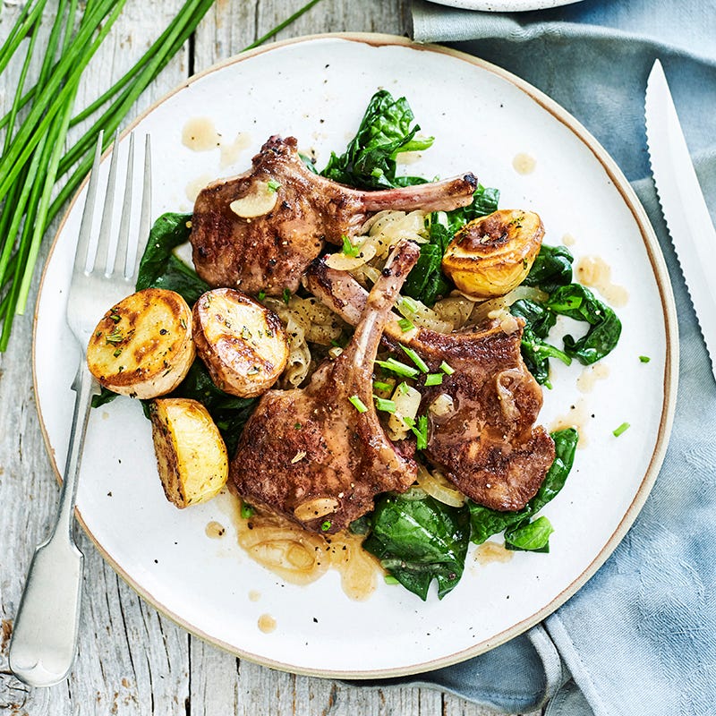 Marsala lamb with fennel and potatoes