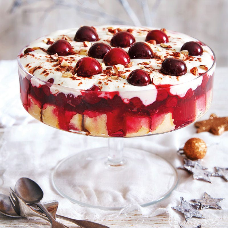 Schoko-Haselnuss-Kirsch-Trifle