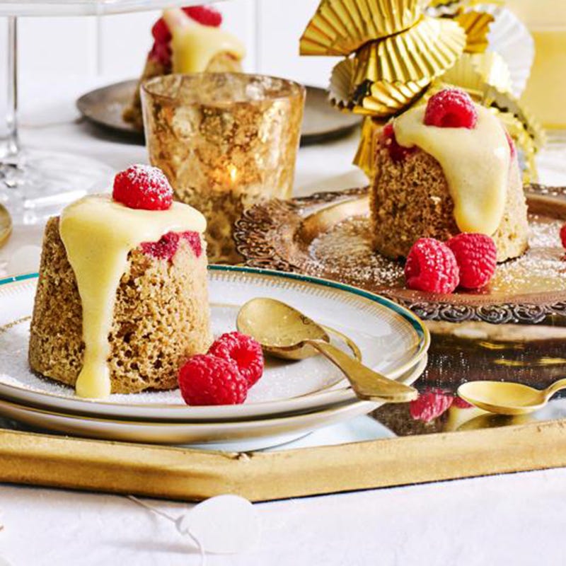 Photo of Spiced raspberry puddings with brandy custard by WW