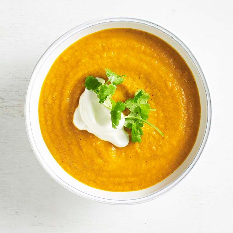 Carrot and lentil soup