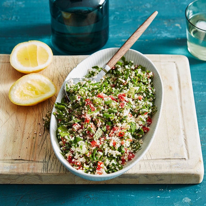 Cauliflower and mint tabouli