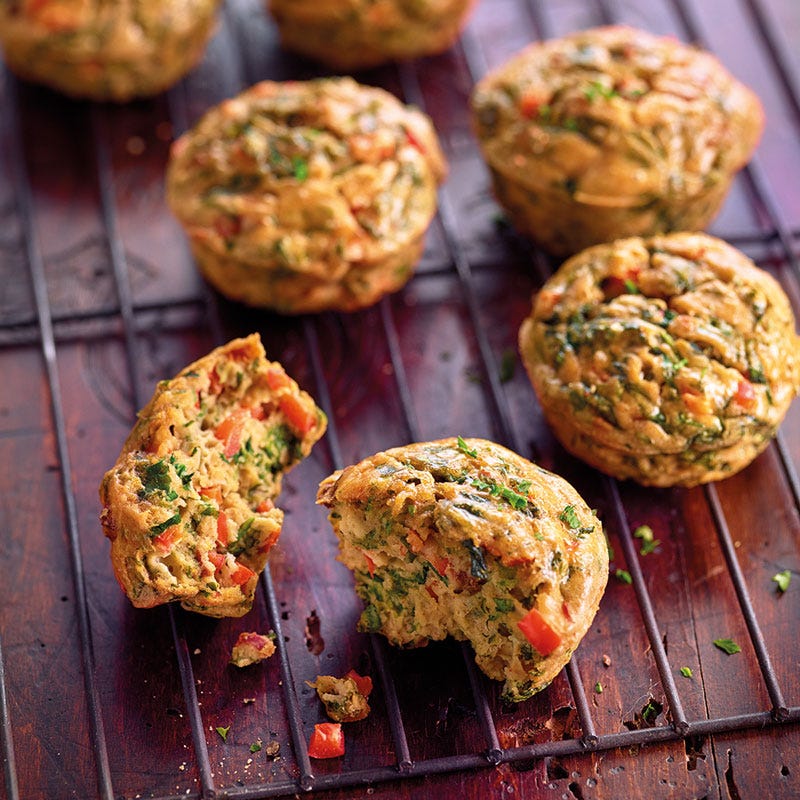 Kräuter-Ei-Muffins mit Gemüse