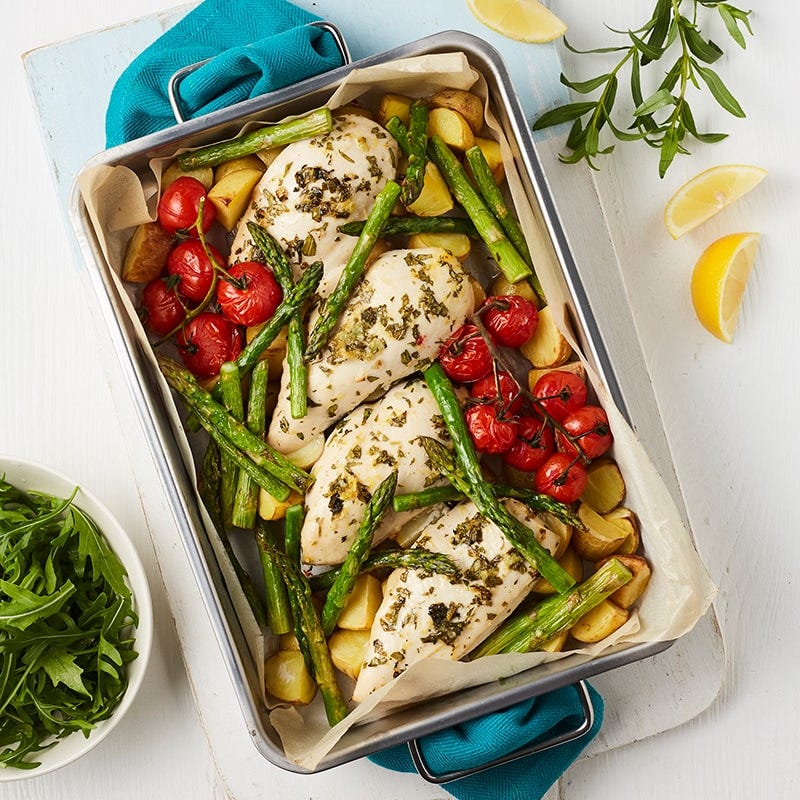 Photo of Lemon and tarragon chicken tray bake by WW