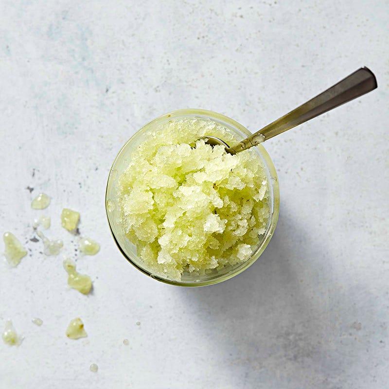 Green tea–honeydew granita