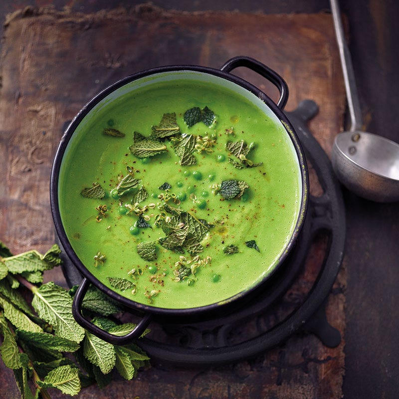 Frische Erbsensuppe