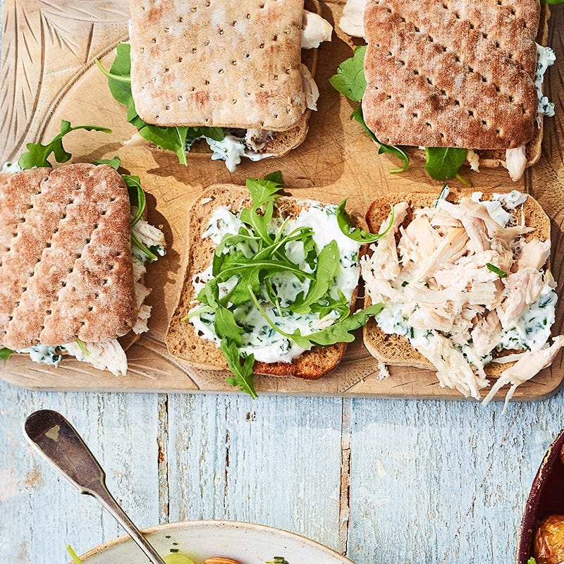 Photo of Toasted chicken, rocket and creamy chives sandwich by WW