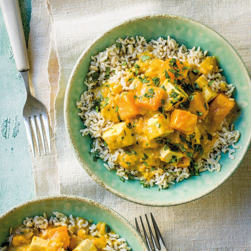 Thai-Curry mit Butternutkürbis und Tofu