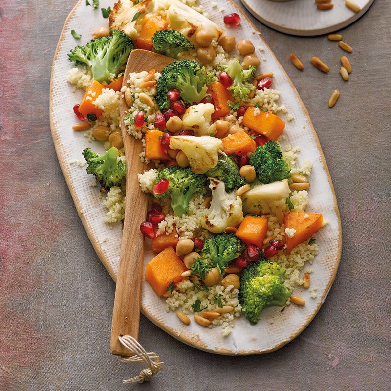 Warmer Ofengemüsesalat mit Couscous