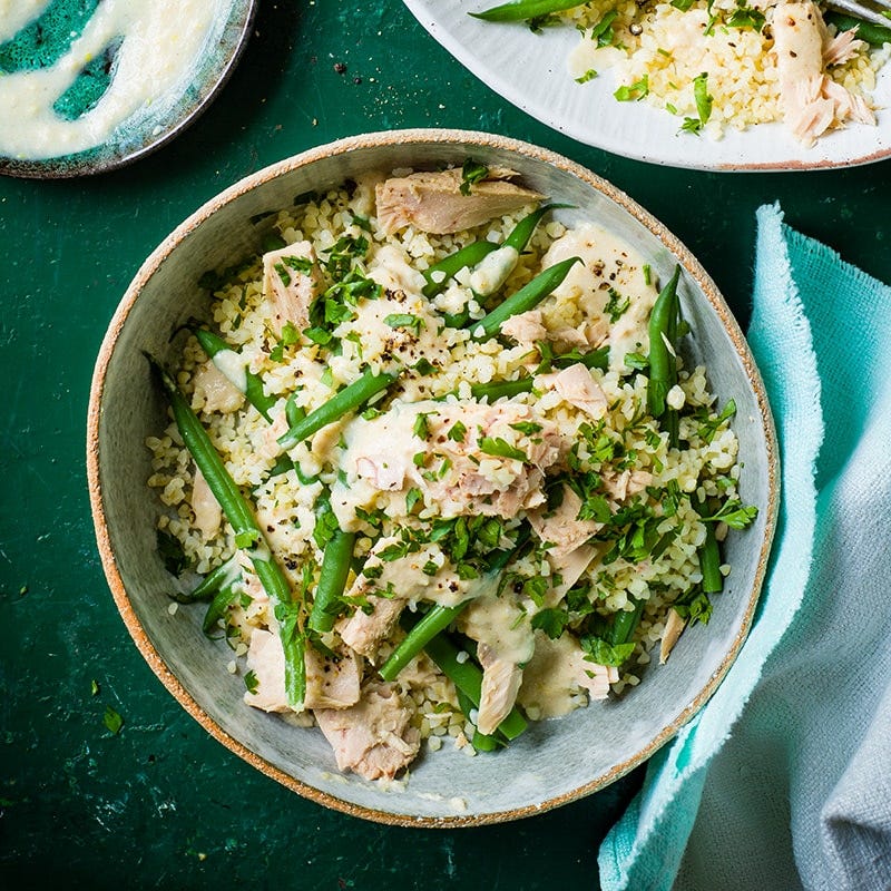 Tuna, green bean and burghul salad