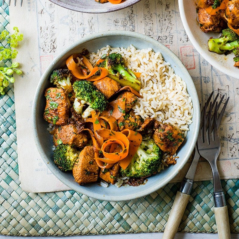 Honey & ginger chicken stir-fry