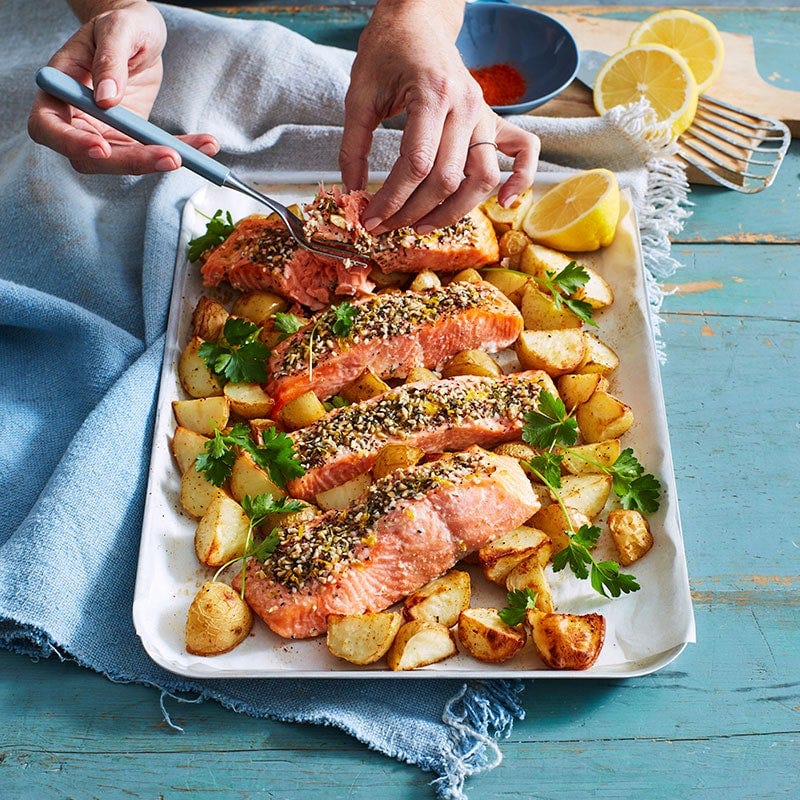 Roast salmon with za’atar