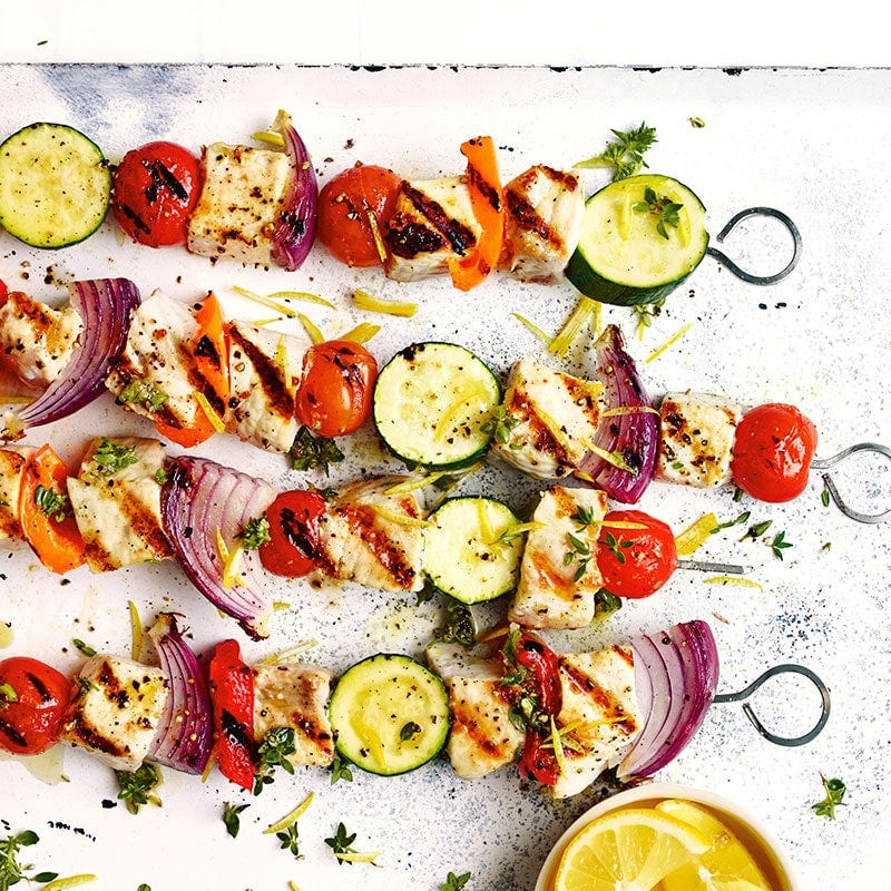 Greek-grilled-fish-and-vegetable-kebabs