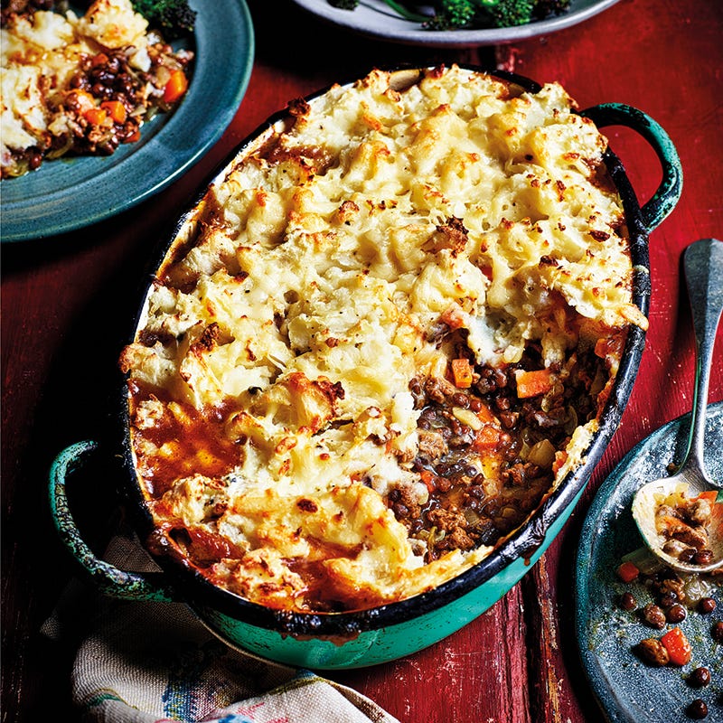 Quorn and lentil cottage pie