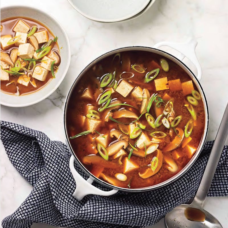Miso soup with tofu & shiitakes
