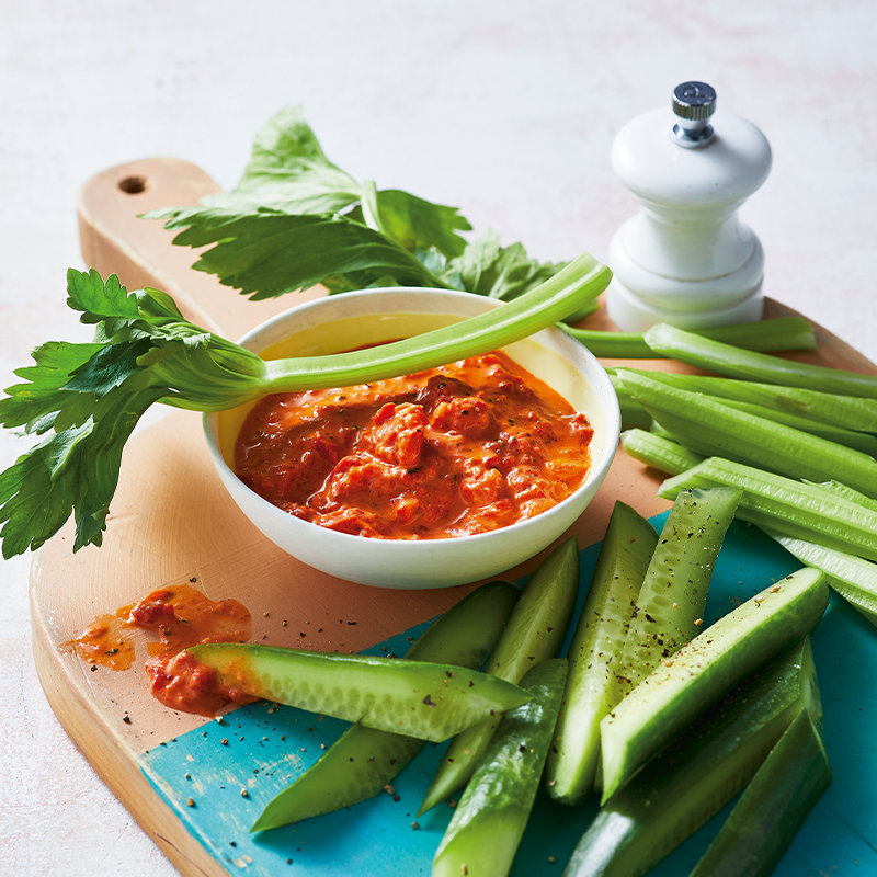 Roasted capsicum & harissa dip