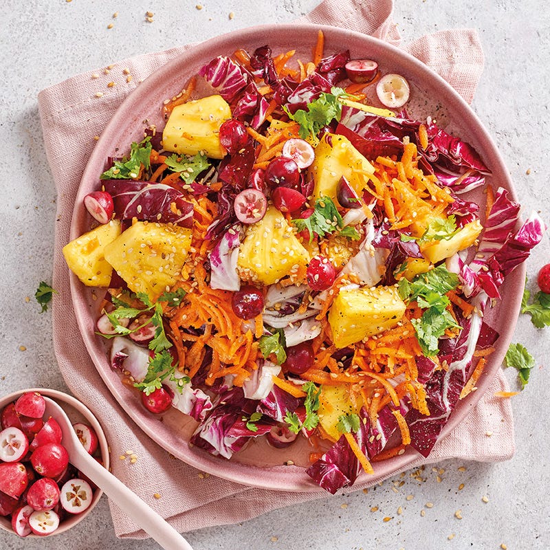 Karotten-Ananas-Salat mit Radicchio