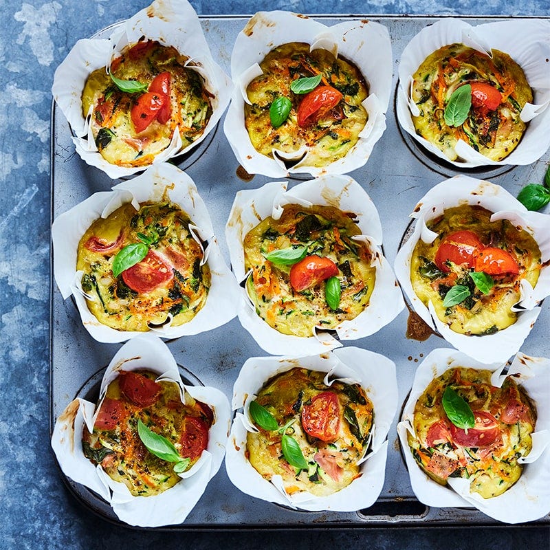 Rice and cheese frittatas