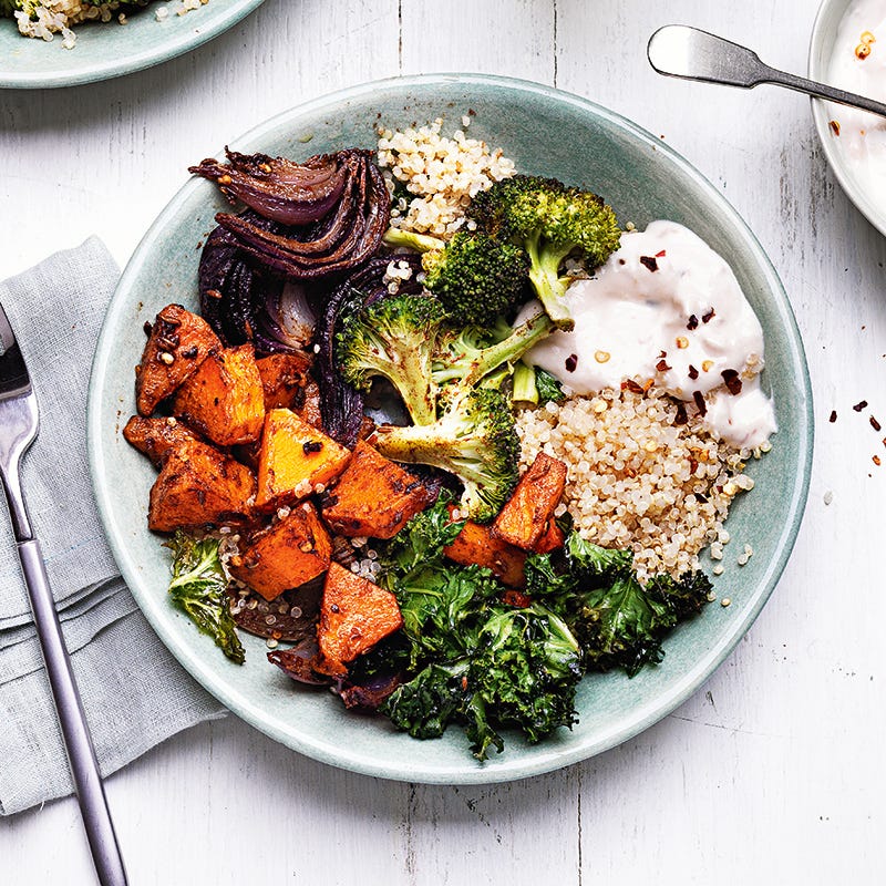 Roasted pumpkin grain bowl