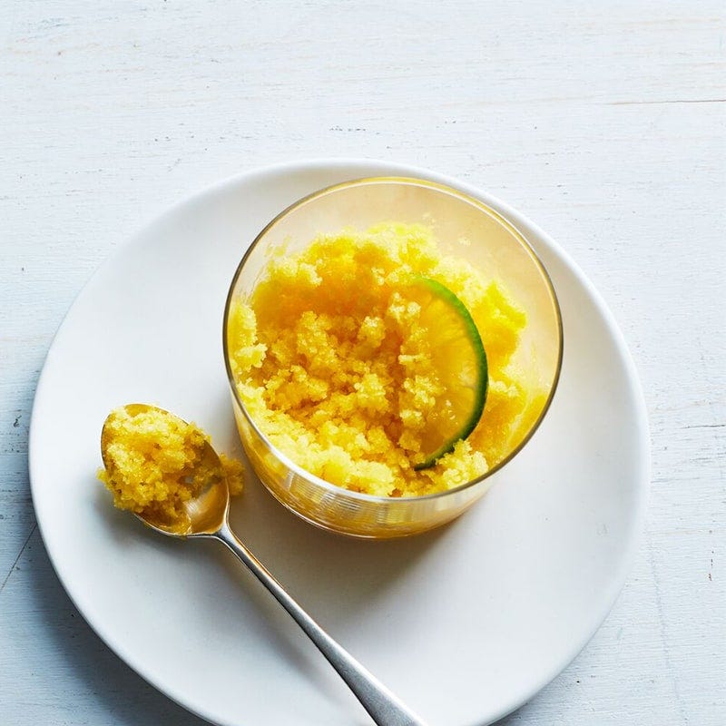 Mango and lime granita