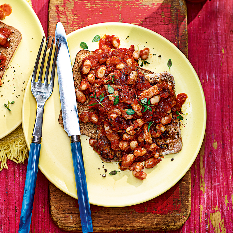 Homemade beans on toast
