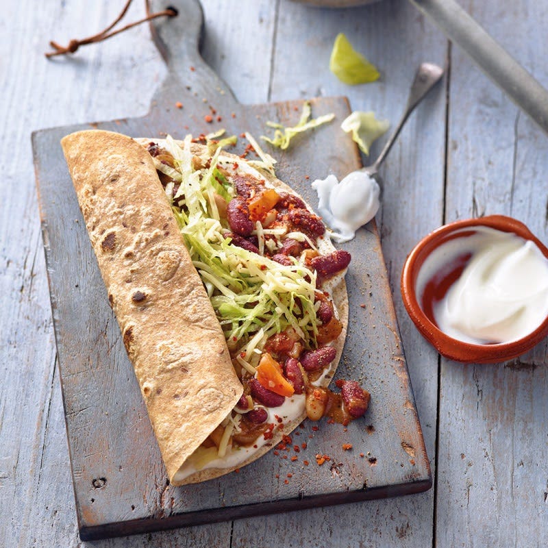 Mexikanische Bohnenwraps