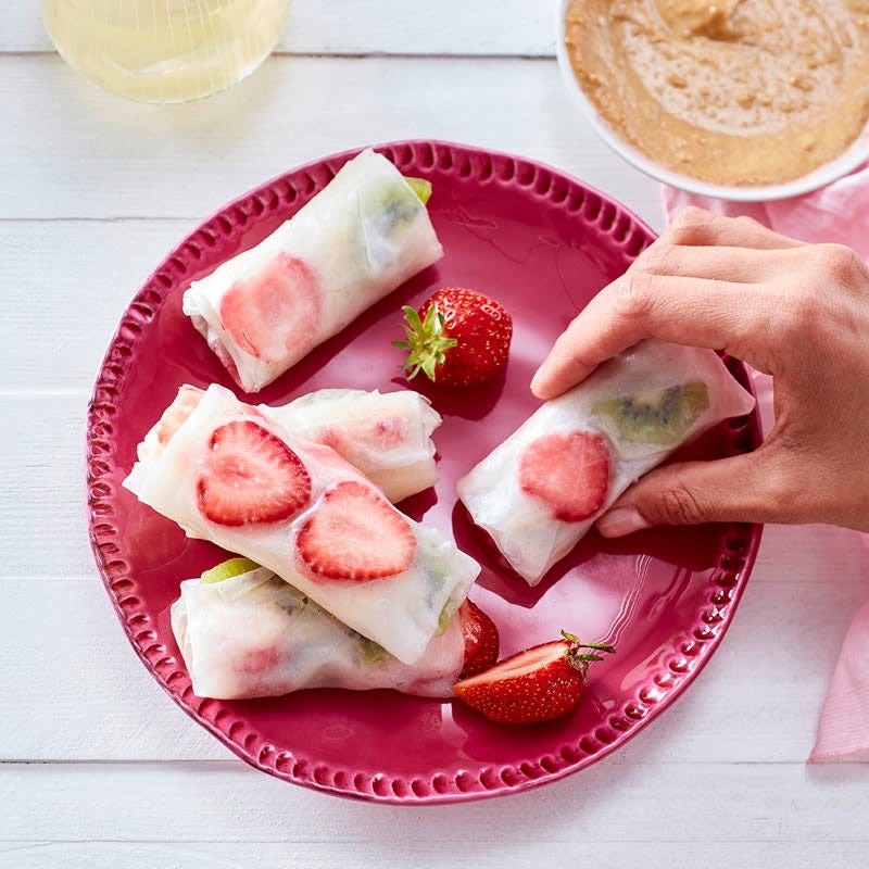 Sommerrollen mit Erdnussdip