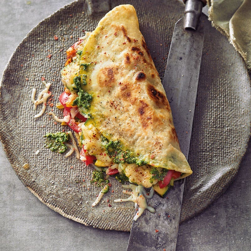 Gemüse-Pesto-Quesadillas