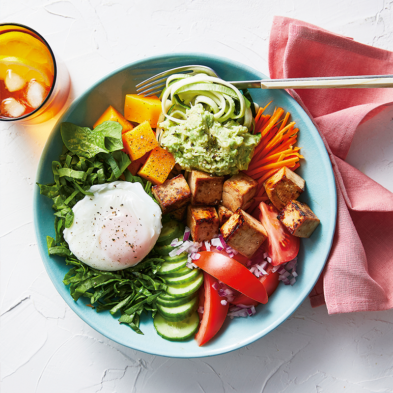 Marinated tofu Buddha bowl