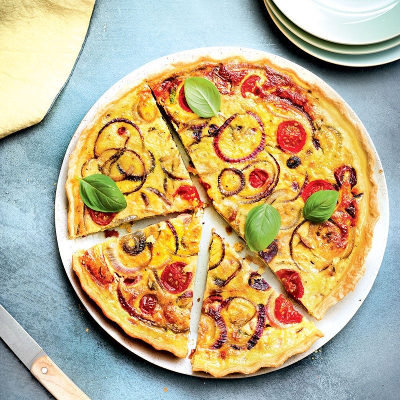 Photo de Quiche aux oignons rouges caramélisés prise par WW