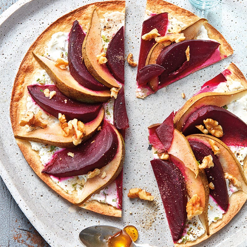 Blitzpizza mit Roter Bete