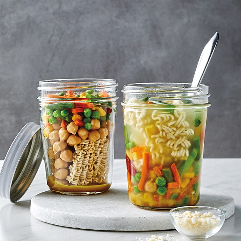 Kichererbsen-Gemüse-Nudelsuppe To Go