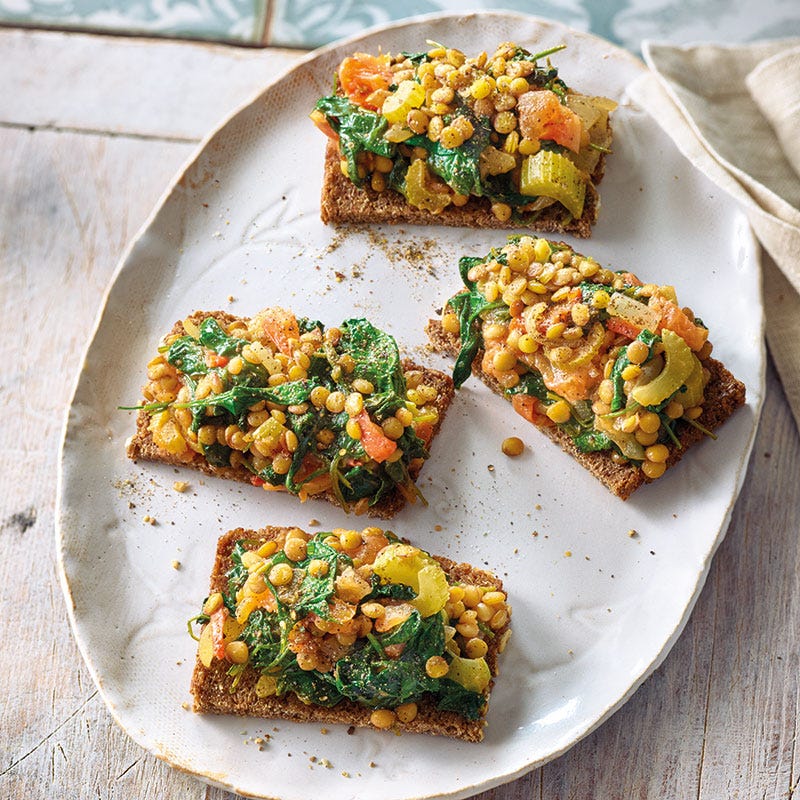 Linsen-Bruschetta